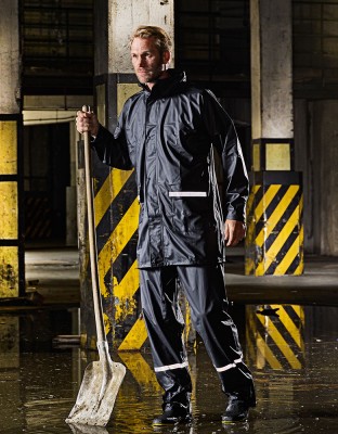 PU-Regenbundhose mit Reflexstreifen